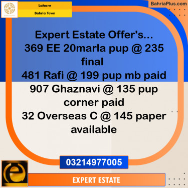 Residential Plot for Sale in Bahria Town, Lahore - (BP-267880)