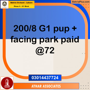 5 Marla Residential Plot for Sale in Phase 4 - G1 Block -  Bahria Orchard, Lahore - (BP-267890)