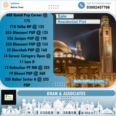 Residential Plot for Sale in Bahria Town, Lahore - (BP-267905)
