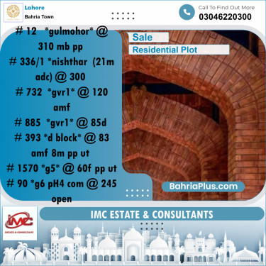 Residential Plot for Sale in Bahria Town, Lahore - (BP-267940)