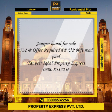 Residential Plot for Sale in Bahria Town, Lahore - (BP-267944)