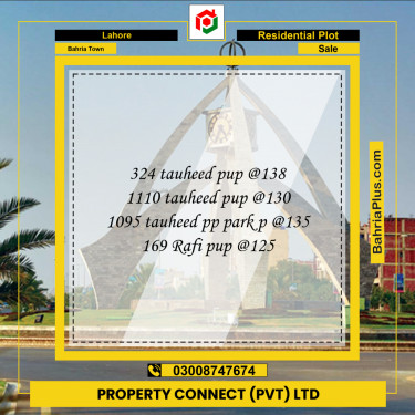 Residential Plot for Sale in Bahria Town, Lahore - (BP-268066)