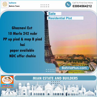 Residential Plot for Sale in Bahria Town, Lahore - (BP-268082)