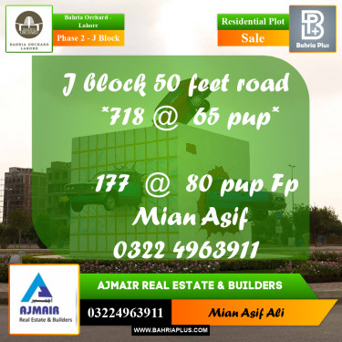 Residential Plot for Sale in Phase 2 - J Block -  Bahria Orchard, Lahore - (BP-268133)