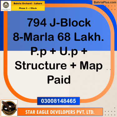 8 Marla Residential Plot for Sale in Phase 2 - J Block -  Bahria Orchard, Lahore - (BP-268218)