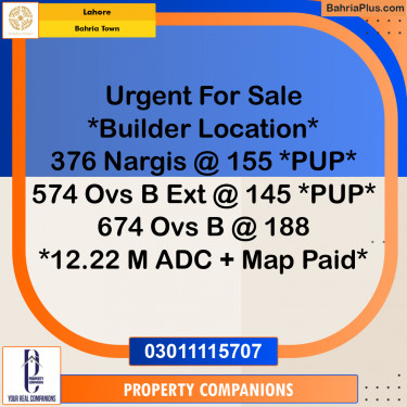 Residential Plot for Sale in Bahria Town, Lahore - (BP-268456)