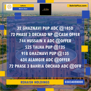 Residential Plot for Sale in Bahria Town, Lahore - (BP-268479)