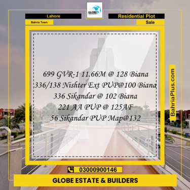 Residential Plot for Sale in Bahria Town, Lahore - (BP-268496)