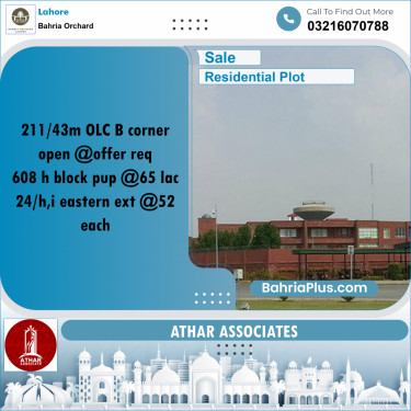 Residential Plot for Sale in Bahria Orchard, Lahore - (BP-268564)
