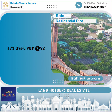 5 Marla Residential Plot for Sale in Overseas C -  Bahria Town, Lahore - (BP-268750)