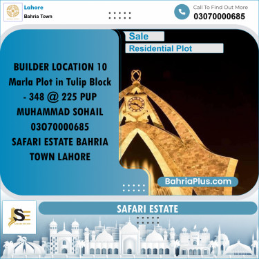 Residential Plot for Sale in Bahria Town, Lahore - (BP-268760)