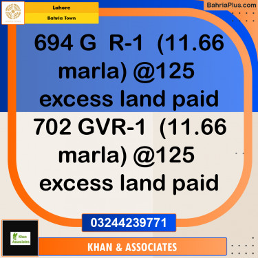 Residential Plot for Sale in Bahria Town, Lahore - (BP-268778)