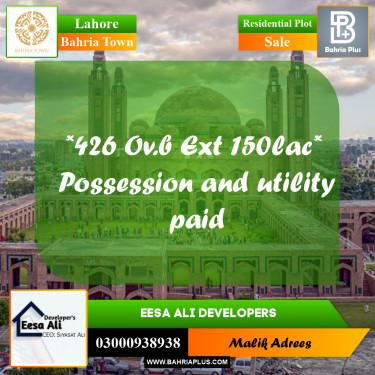 Residential Plot for Sale in Bahria Town, Lahore - (BP-268813)