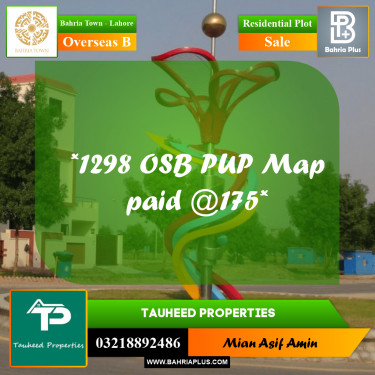 10 Marla Residential Plot for Sale in Overseas B -  Bahria Town, Lahore - (BP-268999)