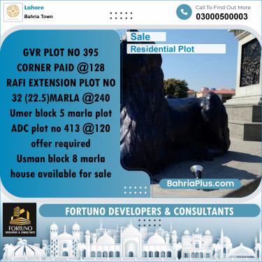 12.5 Marla Residential Plot for Sale in Bahria Town, Lahore - (BP-269004)