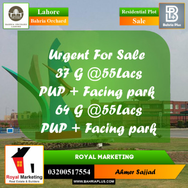 Residential Plot for Sale in Bahria Orchard, Lahore - (BP-269034)
