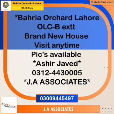 5 Marla Residential House for Sale in OLC-B Block -  Bahria Orchard, Lahore - (BP-269185)