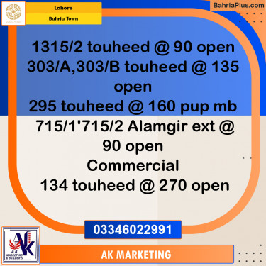 10 Marla Residential Plot for Sale in Bahria Town, Lahore - (BP-269281)