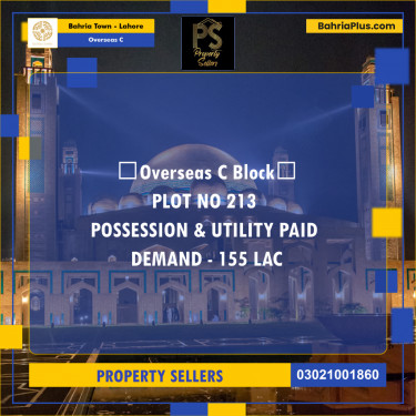 10 Marla Residential Plot for Sale in Overseas C -  Bahria Town, Lahore - (BP-269389)