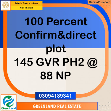 10 Marla Residential Plot for Sale in Golf Phase 2 -  Bahria Town, Lahore - (BP-269402)