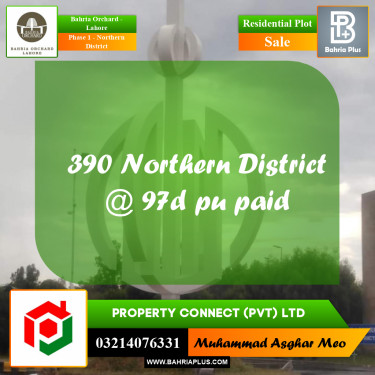 10 Marla Residential Plot for Sale in Phase 1 - Northern District -  Bahria Orchard, Lahore - (BP-269469)