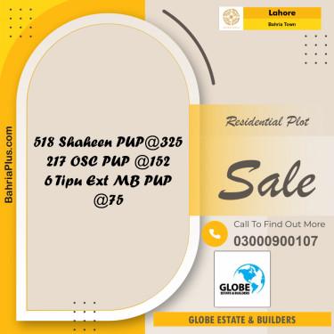 Residential Plot for Sale in Bahria Town, Lahore - (BP-269687)