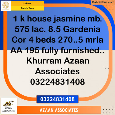 Residential House for Sale in Bahria Town, Lahore - (BP-269737)