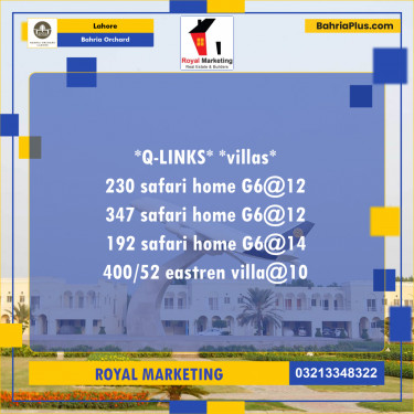 Residential House for Sale in Bahria Orchard, Lahore - (BP-269764)