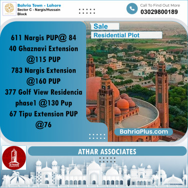 5 Marla Residential Plot for Sale in Sector C - Nargis/Hussain Block -  Bahria Town, Lahore - (BP-269831)