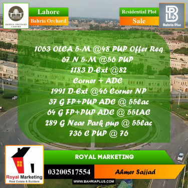 Residential Plot for Sale in Bahria Orchard, Lahore - (BP-269846)