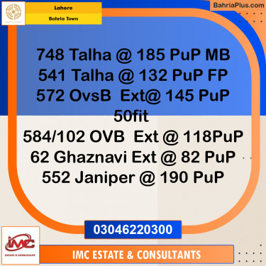 Residential Plot for Sale in Bahria Town, Lahore - (BP-269850)