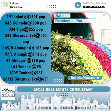 Residential Plot for Sale in Bahria Town, Lahore - (BP-269926)