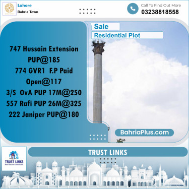 Residential Plot for Sale in Bahria Town, Lahore - (BP-269986)