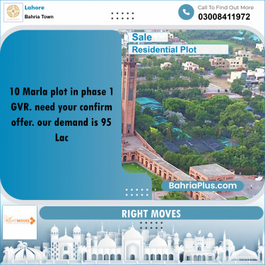 Residential Plot for Sale in Bahria Town, Lahore - (BP-270055)