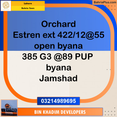 Residential Plot for Sale in Bahria Town, Lahore - (BP-270219)