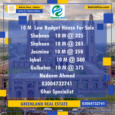 10 Marla Residential House for Sale in Sector B - Shaheen Block -  Bahria Town, Lahore - (BP-270289)
