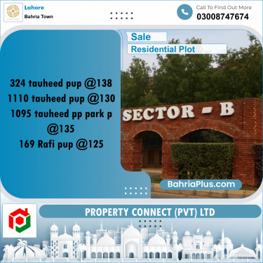 Residential Plot for Sale in Bahria Town, Lahore - (BP-270315)