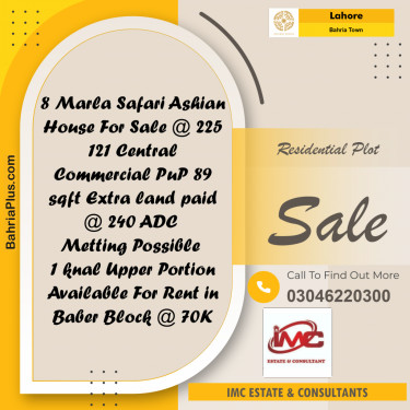Residential Plot for Sale in Bahria Town, Lahore - (BP-270354)