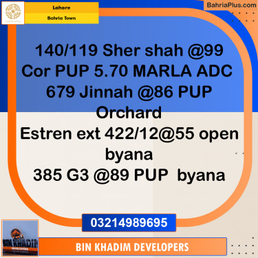 Residential Plot for Sale in Bahria Town, Lahore - (BP-270432)