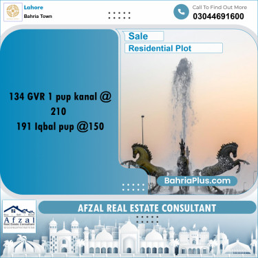 Residential Plot for Sale in Bahria Town, Lahore - (BP-270499)