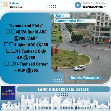 Commercial Plot for Sale in Bahria Town, Lahore - (BP-270502)