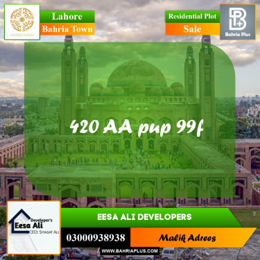 Residential Plot for Sale in Bahria Town, Lahore - (BP-270519)