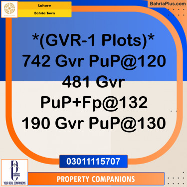 Residential Plot for Sale in Bahria Town, Lahore - (BP-270522)