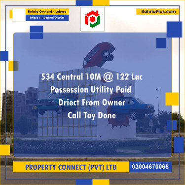 10 Marla Residential Plot for Sale in Phase 1 - Central District -  Bahria Orchard, Lahore - (BP-270530)