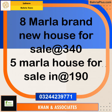 Residential House for Sale in Bahria Town, Lahore - (BP-270546)