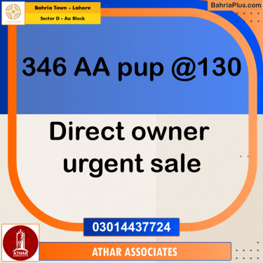 5 Marla Residential Plot for Sale in Sector D - AA Block -  Bahria Town, Lahore - (BP-270634)