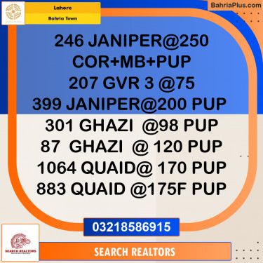 Residential Plot for Sale in Bahria Town, Lahore - (BP-270698)