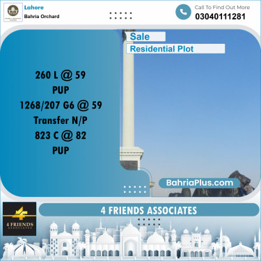 Residential Plot for Sale in Bahria Orchard, Lahore - (BP-270742)