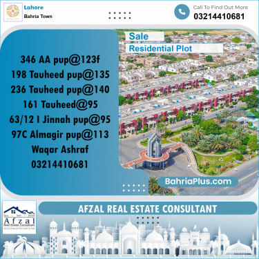 Residential Plot for Sale in Bahria Town, Lahore - (BP-270765)