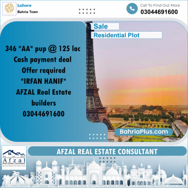 Residential Plot for Sale in Bahria Town, Lahore - (BP-270770)